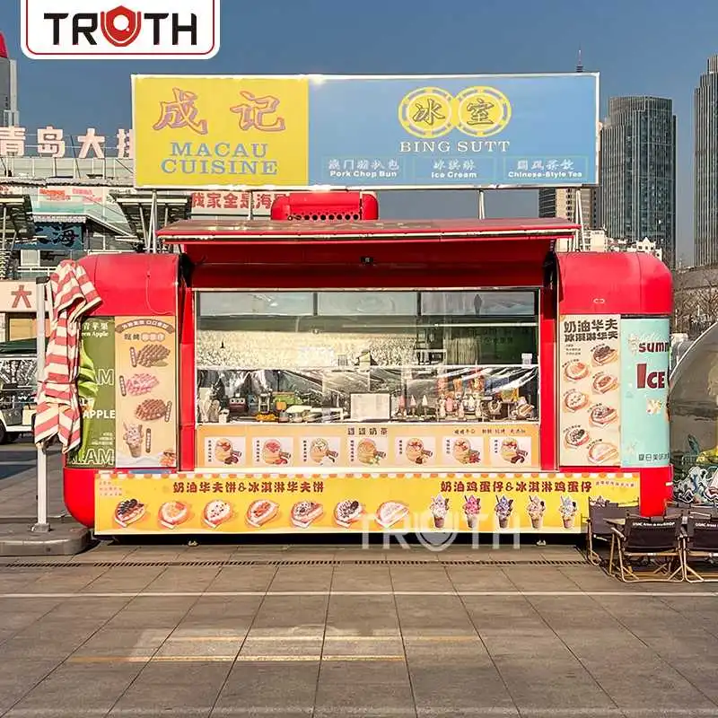 220v Full Kitchen Food Trailer For Ice Cream