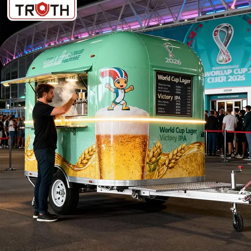 Mobil Bira Bar Arabası Kahve Yiyecek Römorku