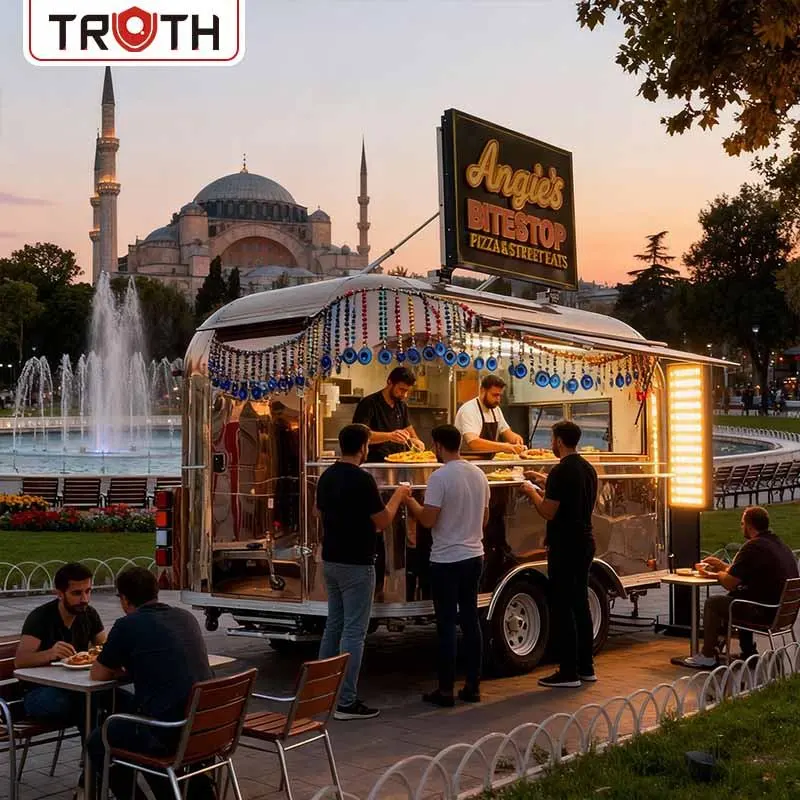 ABD Standartları Gıda Kamyonu Pizza Fırını Yemek Arabası